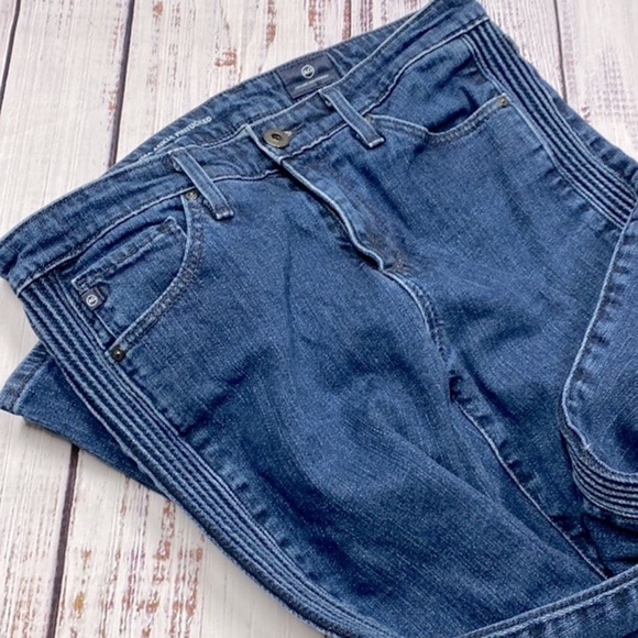 AG Adriano Goldschmeid the prima ankle pintucked cigarette ankle jeans size 27R - Picture 9 of 13